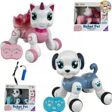 Cachorro ou Unicórnio Robô Com Bateria Recarregável De Controle Remoto Robôs Pet Dog Robot