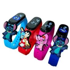Relógio M4 Stitch Digital Led à Prova D’água Para Meninos e Meninas