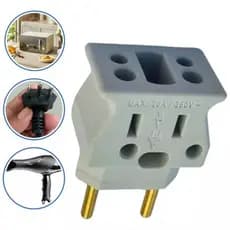 Kit 5 Adaptador Pino Grosso 20A Microondas Ultra Resistente Não Derete