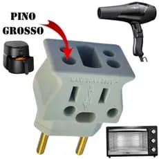 Adaptador  Microondas Pino Grosso Resistente Forno Secador De Cabelos 20A