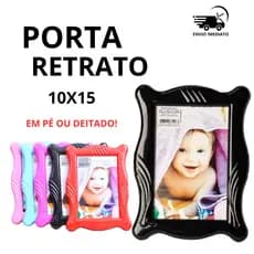 Porta Retrato Plástico 1 UNIDADE Reforçado 10x15 Envio Imediato