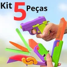 Kit 5 Peças Arminha Pistolinhas  Kauai Faquinnhas Cenoura Ant Estresse Gravidade Alivio Ansiedade Tiktok