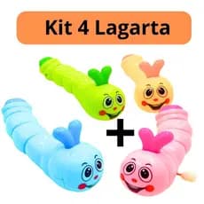 Brinquedo Minhoca mini Lagarta a Corda Colorida Para Bebe