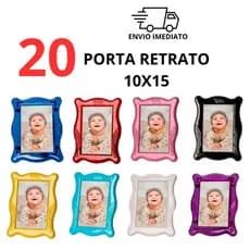 20 Porta Retrato 10x15 De Plastico Colorido