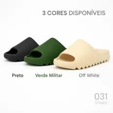 Chinelo Nuvem Slide Unissex Confortável Macio Antiderrapante - Preto, Verde Militar ou Off White