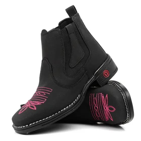 Botina Country Feminina Bordada Estilosa tendencia Rodeio