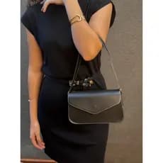 Bolsa Feminina Duas Fivela Modelo Baguete Tampa Envelope Art Life