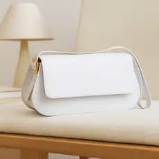 Bolsa Estilo Moda Premium Elegante Baguete Alça Ombro Minimalista Tira Colo  Art Life