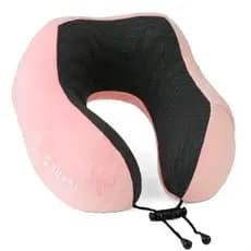 Travesseiro de Pescoço para Viagem Memory Foam Ergonômico Almofada Cervical Confortável Silent | ROSA