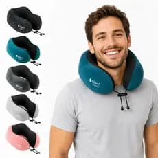 Travesseiro de Pescoço para Viagem Memory Foam Ergonômico Almofada Cervical Confortável Silent