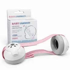 Protetor De Ruidos Abafador Bebe Criança Autista Infantil Fone Concha Baby Muff Silent ROSA