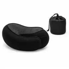 Almofada de Pescoço Memory Foam Para Avião Carro Ônibus Travesseiro Cervical Silent PRETO