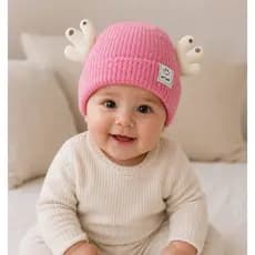 Touca Gorro infantil menina e menino inverno gorro com forro quentinho - rena