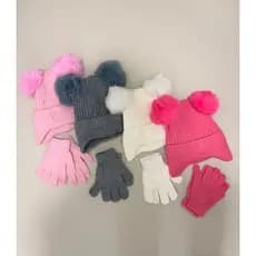 Gorro e luvas - kit de luvas e touca infantil - Touca e luvas infantil