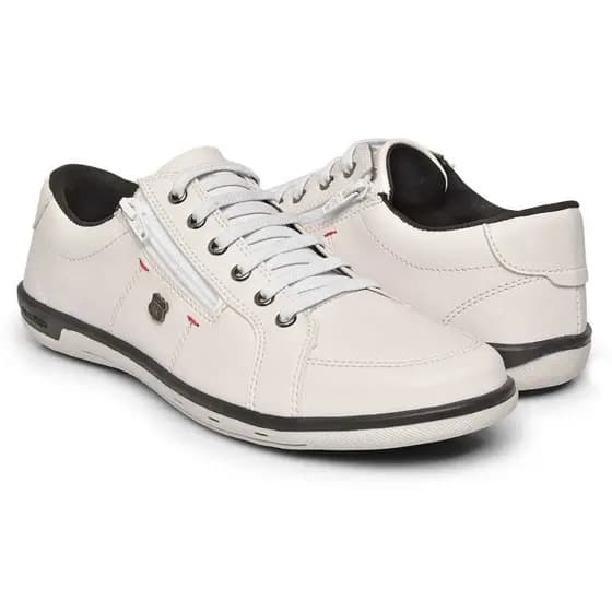 Sapatênis Casual Masculino Confortável Anti Stress Ortopédico Zíper Calce Fácil Leve Macio Conforto