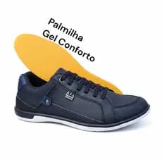 Sapato Tênis Casual Masculino Confortável Palmilha EVA Gel Calce Facil Sola antiderrapante