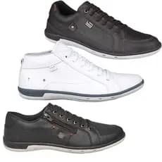 Kit 3 Sapatos Tênis Botinha Casual Masculino Zíper Elástico Confortável Calce Fácil Leve Macio