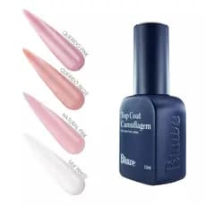 Top Coat Bluwe Camuflagem 11ml | Clear / Natural Pink / Querido Pink / Querido Bege / Silk White