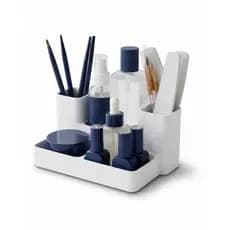 Organizador Nail Profissional Porta Esmaltes Pincéis Lixas Manicure Bancada Clean Compacto