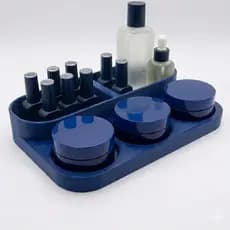 Estação Organizadora Nail Designer Porta Gel UV Fibra Top Coat Frascos Alongamento Unhas