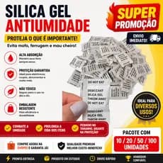 100 unidades Sílica Gel Sache  1g ORIGINAL Controla Umidade Antimofo