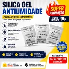 Sílica Gel Sache 1g ORIGINAL 100 Unidades Antimofo Controla Umidade
