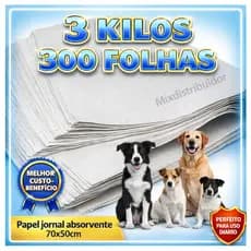 Tapete Higiênico 50x70 Sem Impressão para Cães Pássaros Biodegradável Folhas Grandes