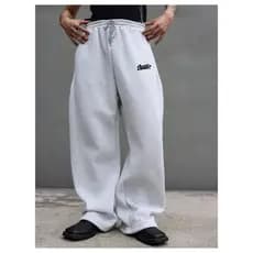 Nova carta impressa sweatpants primavera outono inverno das mulheres dos homens mesmo estilo solto Casual calças de pern