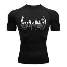 camiseta de Fitness muscular masculina de secagem rápida Fitness roupas esportivas protetor solar esportes Close-Fitting
