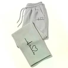 Calças Masculinas Casuais Soltas Amor Impresso Webbing Feminino Perna Larga Arrastar Moda Roupas Femininas