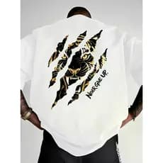 Algodão Masculino Feminino Camiseta Verão Outono Diário Esportes Ao Ar Livre Festa Casual Solto Rua Manga Curta