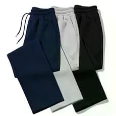 Calça De Moletom Masculina , Ajuste Reto , Para Esportes E Streetwear , Solta , Grande , Casual , Cordão , Vários Bolsos