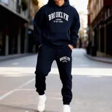 Moletom com capuz masculino esportes moda carta impressa moletom de duas peças terno Casual moletom quente Sw