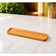 Petisqueira Bambu MDF e Melamina Petiscos Aperitivos Queijos Frios Decorativa
