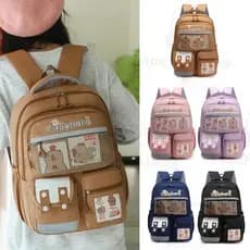 Mochila impermeável com desenhos animados Capivara, adequada para crianças e adultos, com espaço para notebook 518-1