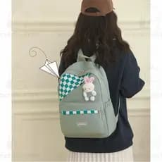 Bolsa escolar feminina à prova d'água de grande capacidade, linda bolsa escolar X03