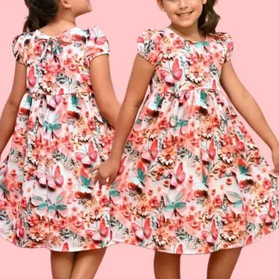 Vestido Infantil Menina Colorido Luxo Casual Blogueirinha Princesa