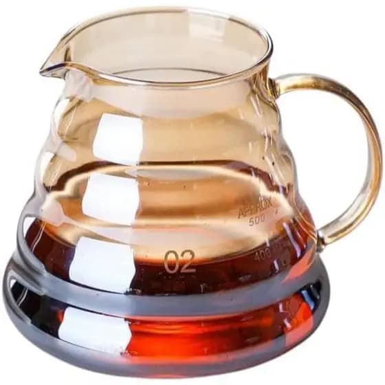 Jarra de Vidro Borossilicato para Bebidas Café Chá,600ml Garrafa de Café de Vidro Resistente a Calor