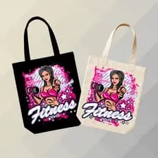 Bolsa Academia Fitness Mulher Musculosa – Ecobag Grande Reforçada