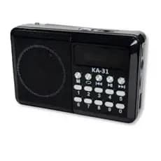 Rádio Retrô Fm Recarregável Bluetooth Kapbom Ka-31 Colorido Entrada De Cartão E De Fone De Ouvido