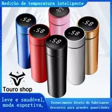 Garrafa Térmica Inox 500ml com Termômetro LED - Estilo Moderno e Isolamento Superior