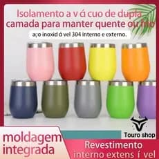 Caneca Copo Térmico 360 ML Aço Inox Com Tampa Acrilica Bebidas
