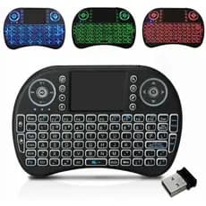Kit 2 Mini Teclado Sem Fio com Bluetooth LED para Smart Box TV PC Notebook Video Game KP-2048