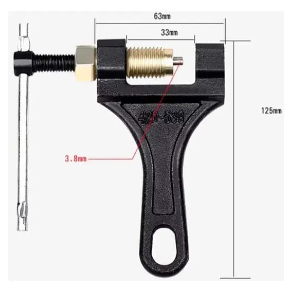 Chave Extrator Pino Corrente Motos Bike Mod Tamanho C/420,428,520,525,530 - Touro Shop