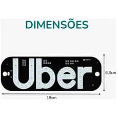 Placa de LED para Carro  Letreiro Luminoso Ventosa para, USB com Botão Liga/Desliga - Touro Shop