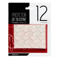 Kit 2 Protetor Silicone Anti Impacto Adesivo Móveis 12unid 2cm Gota Transparente - Total 24 unidades