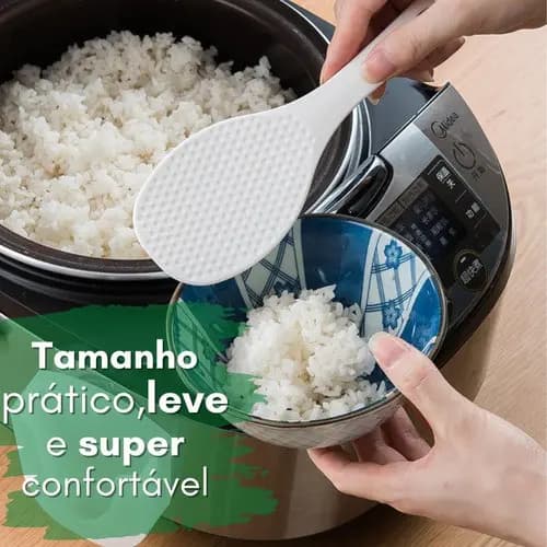 Colher de Arroz Plástico Resistente para Panela Elétrica Espátula Antiaderente Não Arranha a Panela
