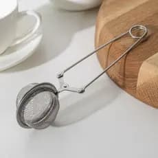 Infusor para Chá Cabo Longo 15,5cm Aço Inox Peneira Coador Ervas