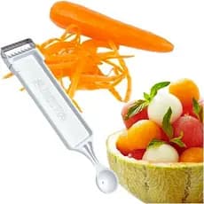 Kit 2 Descascador Boleador Frutas Legumes Batata Lamina Aço Inox