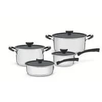 Jogo de Panelas Tramontina Solar Ceramic em Aço Inox Fundo Triplo Cerâmica 4 Peças